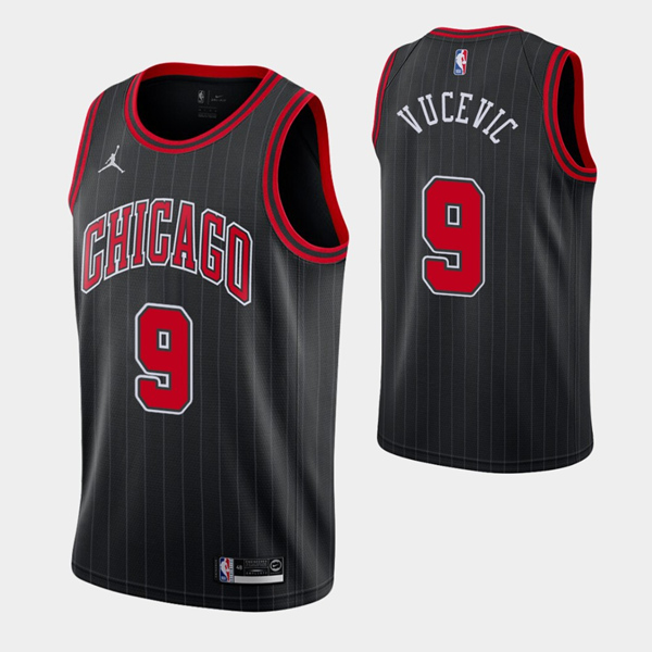 Men's Chicago Bulls #9 Nikola Vucevic Black Stitched Basketball Jersey